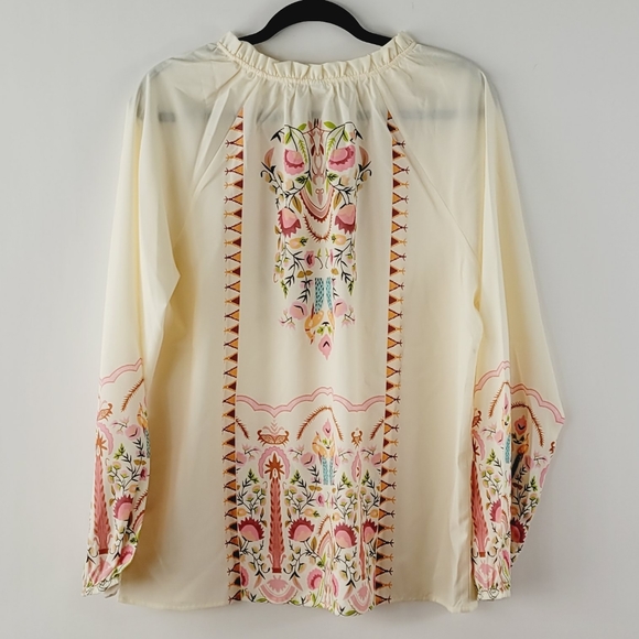 Botanica Longsleeve Embroidered Blouse Top Size Large - Picture 2 of 5